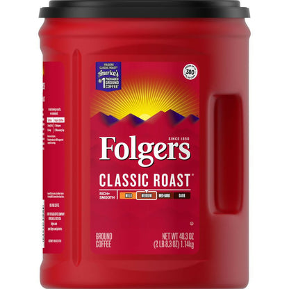 Café Tostado & Molido Folgers Classic Roast 40.3 Oz/ 1.14 Kg