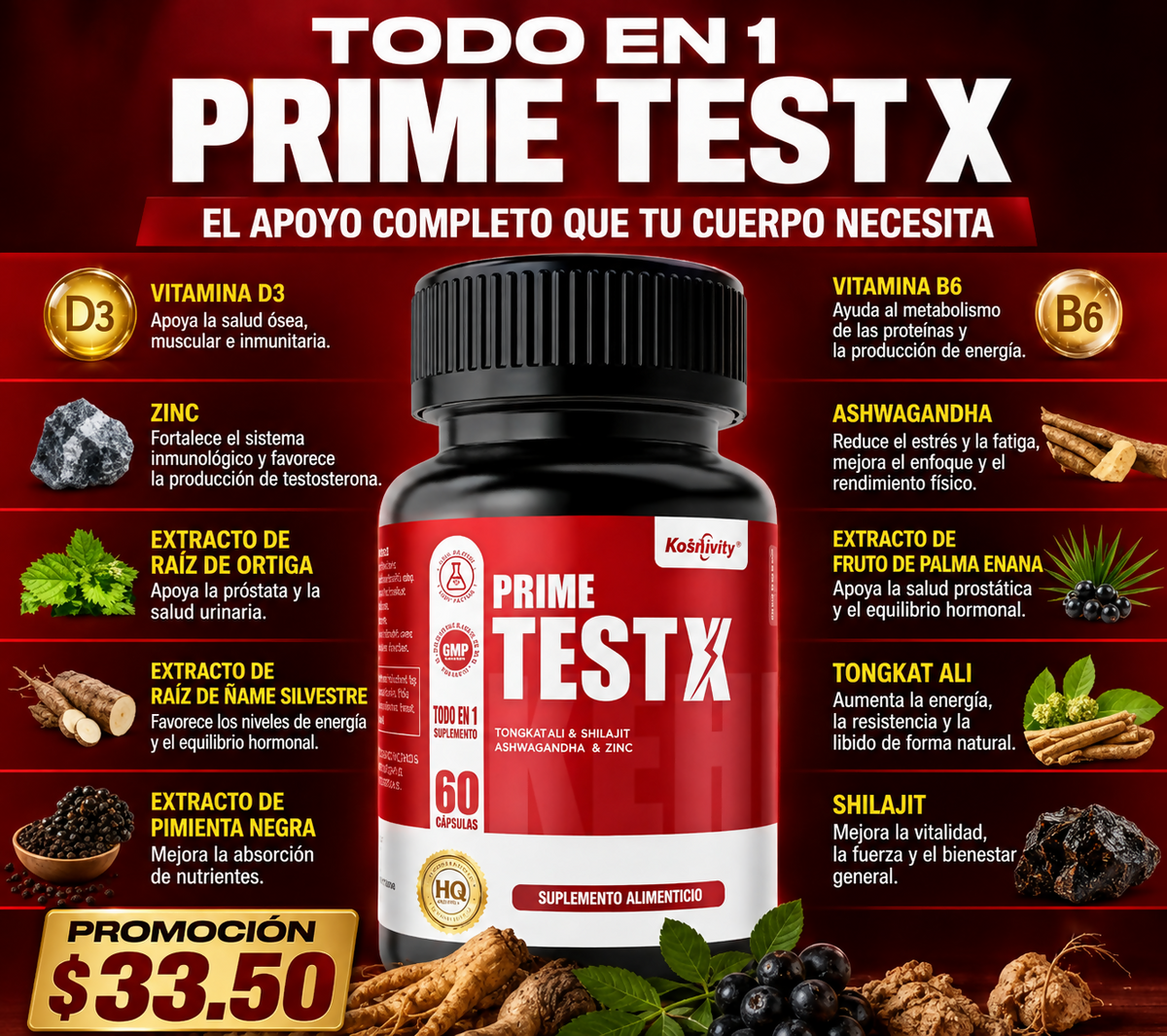 Potenciador Sexual Masculino / 💪 MAN'S TESTO