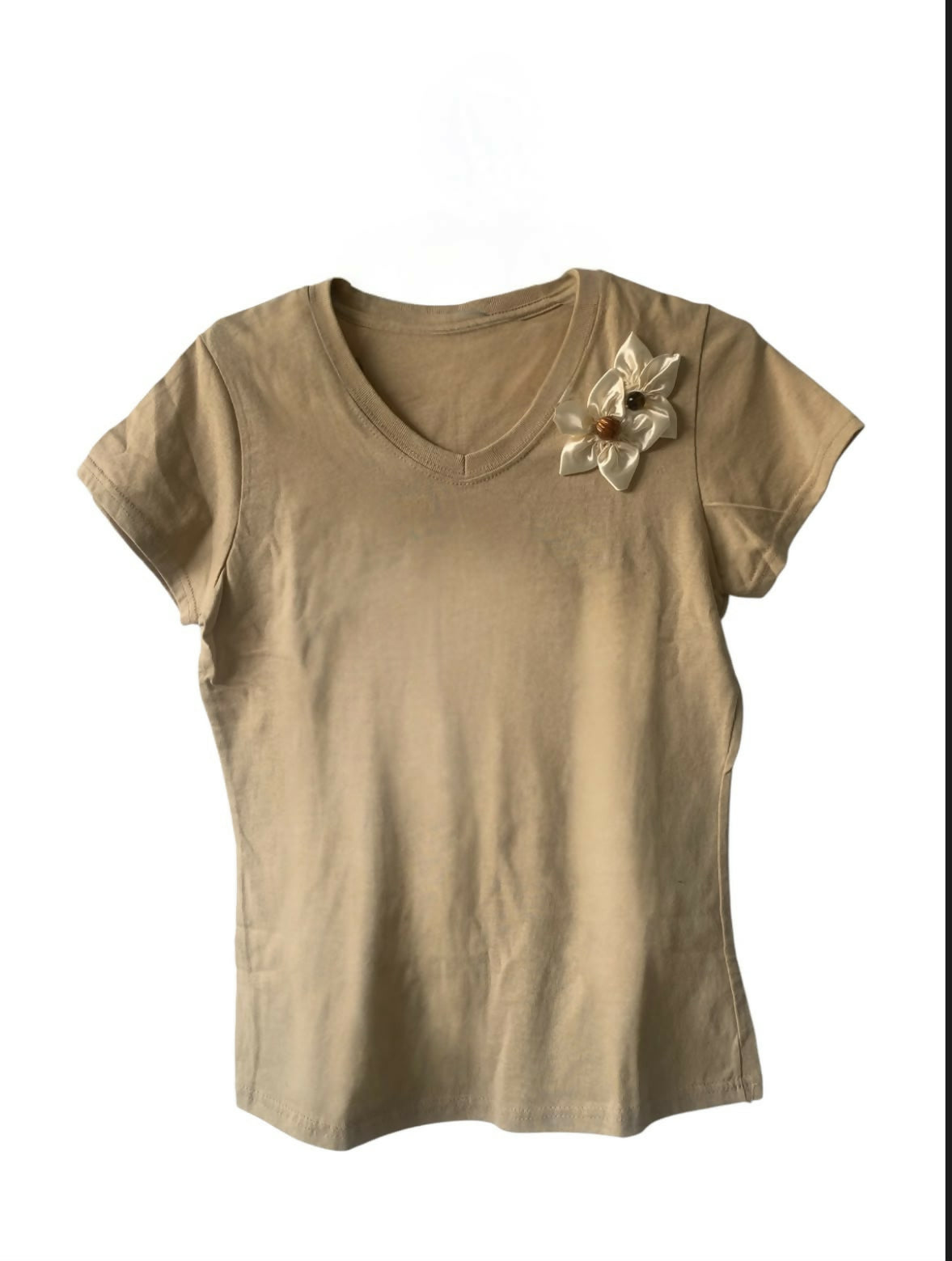 Blusa Nude con dos flores Nude manga corta Talla S