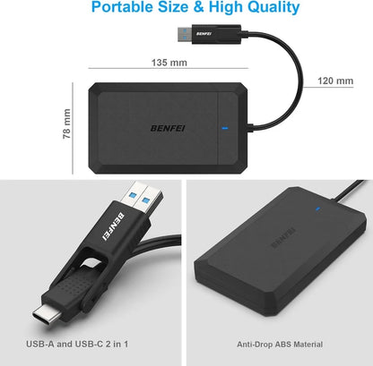 Caja de Disco Duro Externo SATA a USB