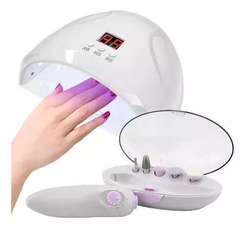 Set de lámpara led y drill eléctrico para uñas