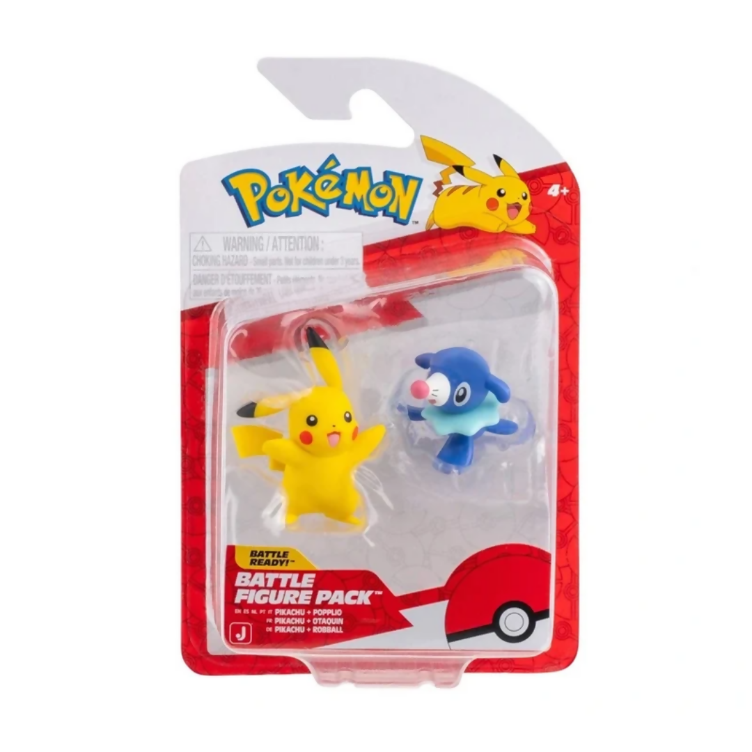 Pikachu + Popplio Pokemon Battle Figure Pack.