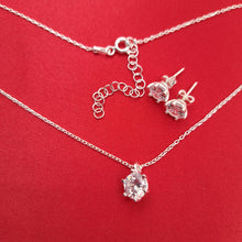 Cadena mas dije y aretes Circón, Plata 925
