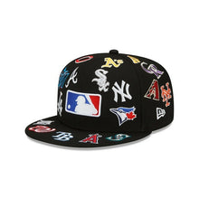 Gorra MLB Teams Patch Logos All‑Over Black 59FIFTY