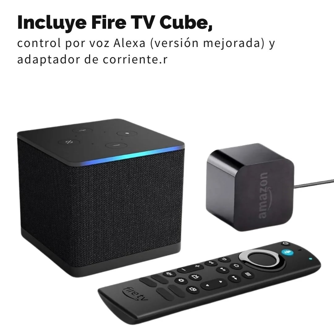 Fire TV Cube 4K Ultra HD con Alexa, Wi-Fi 6E y Control por Voz – Streaming Avanzado para tu Hogar Inteligente