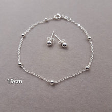 Pulsera Bolas mas Aretes Plata 925