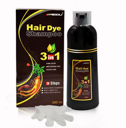 Shampoo 3 en 1, para cobertura de canas