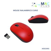 MOUSE INALÁMBRICO CURVE ROJO