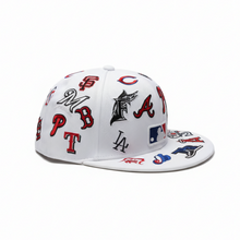 Gorra MLB Teams Patch Logos All‑Over White 59FIFTY