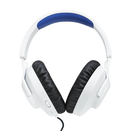 JBL Quantum 100Play Station-Headphones-Gaming-White Blue