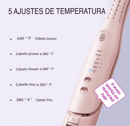 Wavytalk Plancha y Rizador 3 en 1 para Cabello con Aire Frío