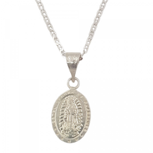 Cadena mas dije Virgen de Guadalupe. Plata 925