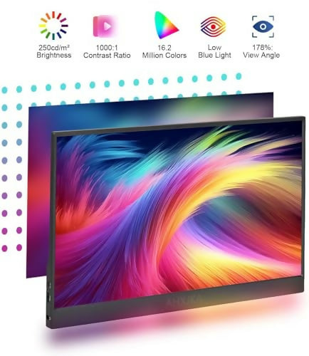 Monitor Portátil Táctil 14" 1920x1200P IPS/HDR - USB-C HDMI con Bocinas