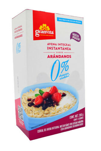 AVENA INSTANTANEA 0% SIN AZUCAR - Arándanos caja 280g (GRANVITA)
