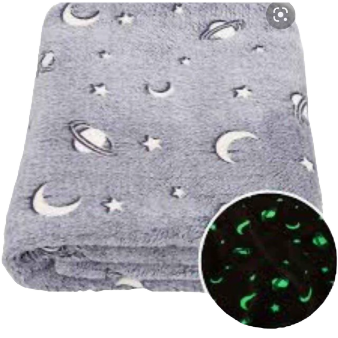 Frazadas para niños brillan en la oscuridad