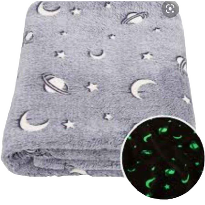Frazadas para niños brillan en la oscuridad