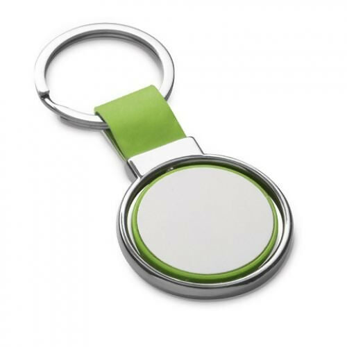 Llaveros Metalicos Personalizables de Cuerina – Dos Imagen por Ambos Lados