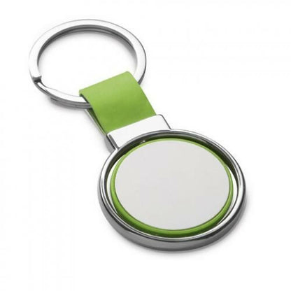 Llaveros Metalicos Personalizables de Cuerina – Dos Imagen por Ambos Lados