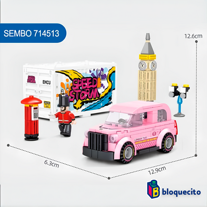 SEMBO | LONDON Taxi rosado 714513