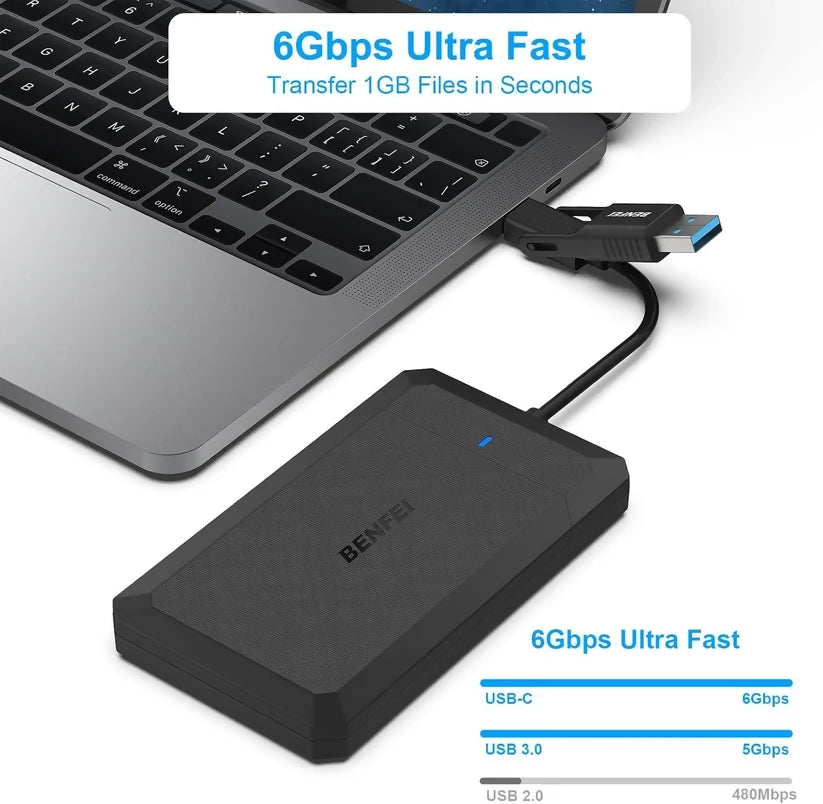 Caja de Disco Duro Externo SATA a USB