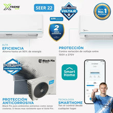 Aire Acondicionado Inverter Uso Playa WiFi SEER 22 12,000 BTU 220V Midea