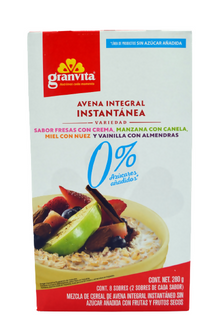 AVENA INSTANTANEA 0% SIN AZUCAR - Variedad de sabores