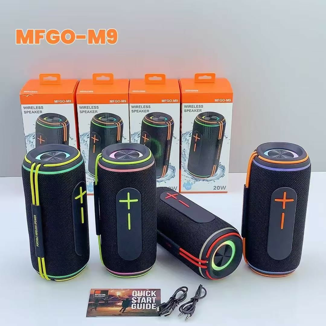 Bocina Bluetooth Portátil MFGO-M9 20W | Bluetooth 5.3 | Outdoor | Resistente a Salpicaduras IPX6 |