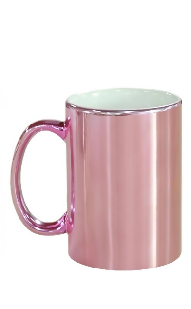 Taza de Cerámica Personalizable Efecto Espejo (11 oz) – Acabado Metalizado