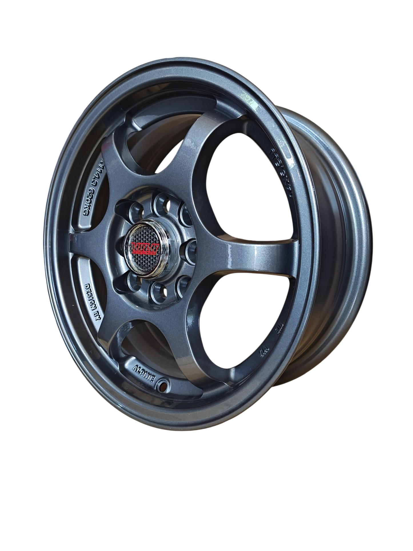 Juego de 4 rines de 4 hoyos RAVS - gris