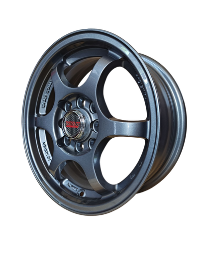 Juego de 4 rines de 4 hoyos RAVS - gris