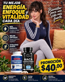 MAGNESIO L-TREONATO + MACA CON ASHWAGANDHA