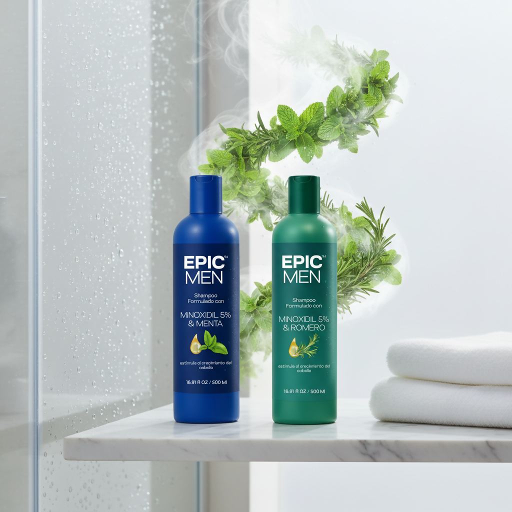 Shampoo con Minoxidil 5% + Bio Activo EPIC MEN - 500 ml