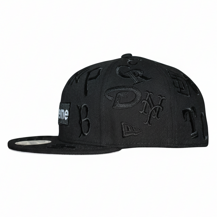 Gorra Supreme x MLB All Over 59FIFTY – White on Black Edition