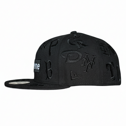 Gorra Supreme x MLB All Over 59FIFTY – White on Black Edition
