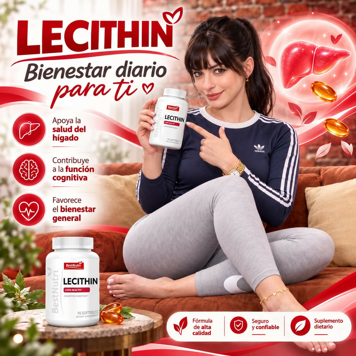 LECITINA 2400 MG / Marca BestNutri