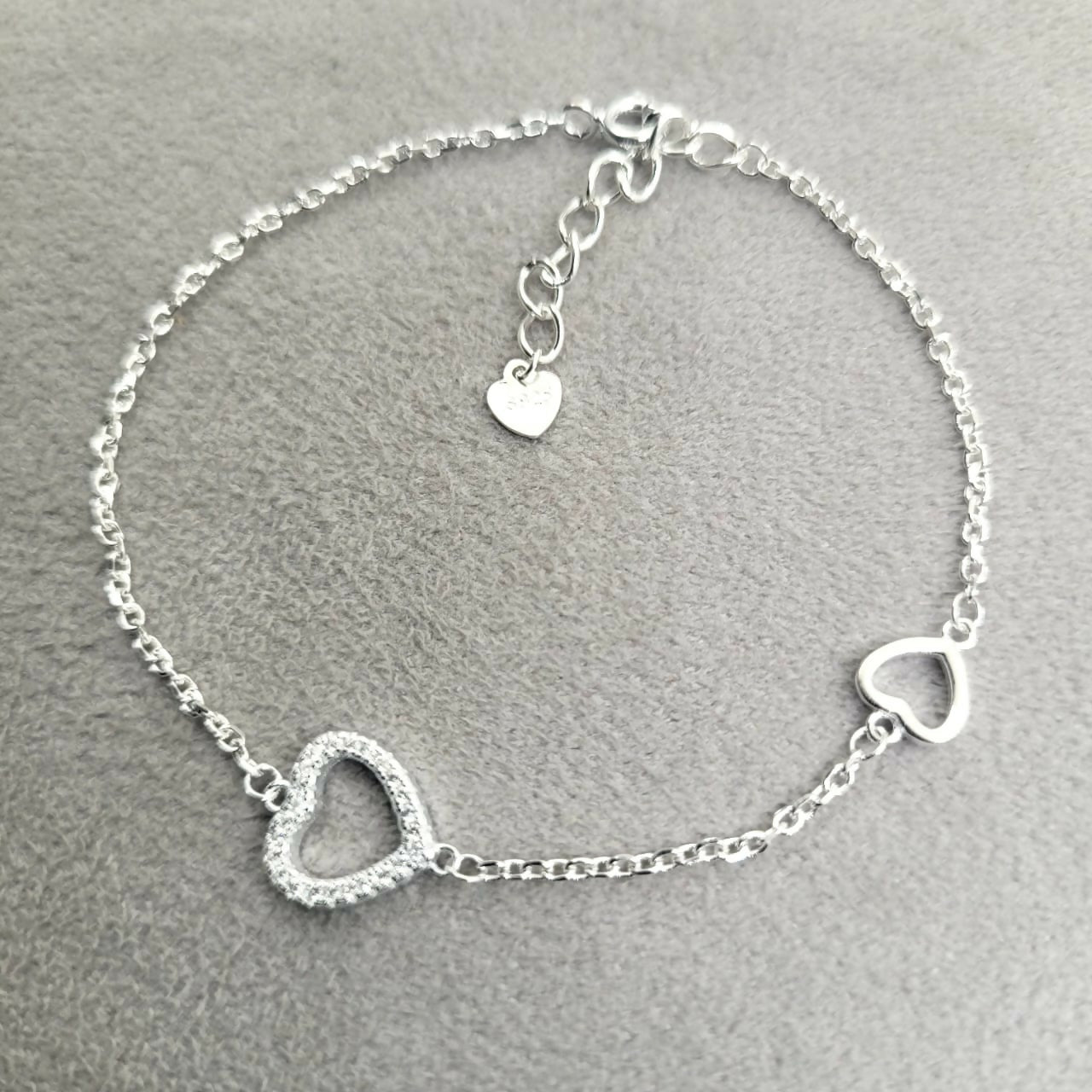 PULSERA CORAZON PLATA ITALIANA 925