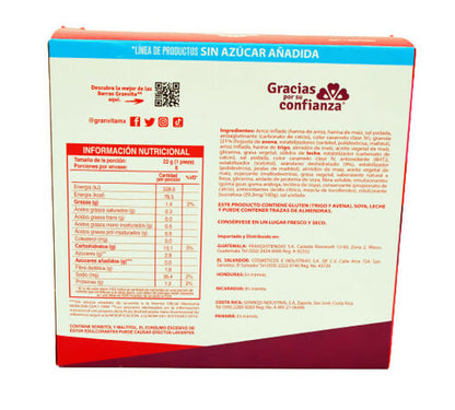BARRAS DE CEREAL 0% SIN AZUCAR - Fresa con Arándanos 132g