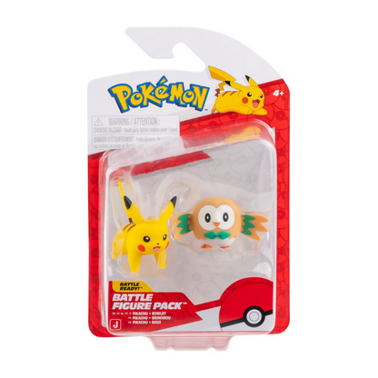 Pokémon Battle Figure 2 Pack Rowlet + Pikachu.