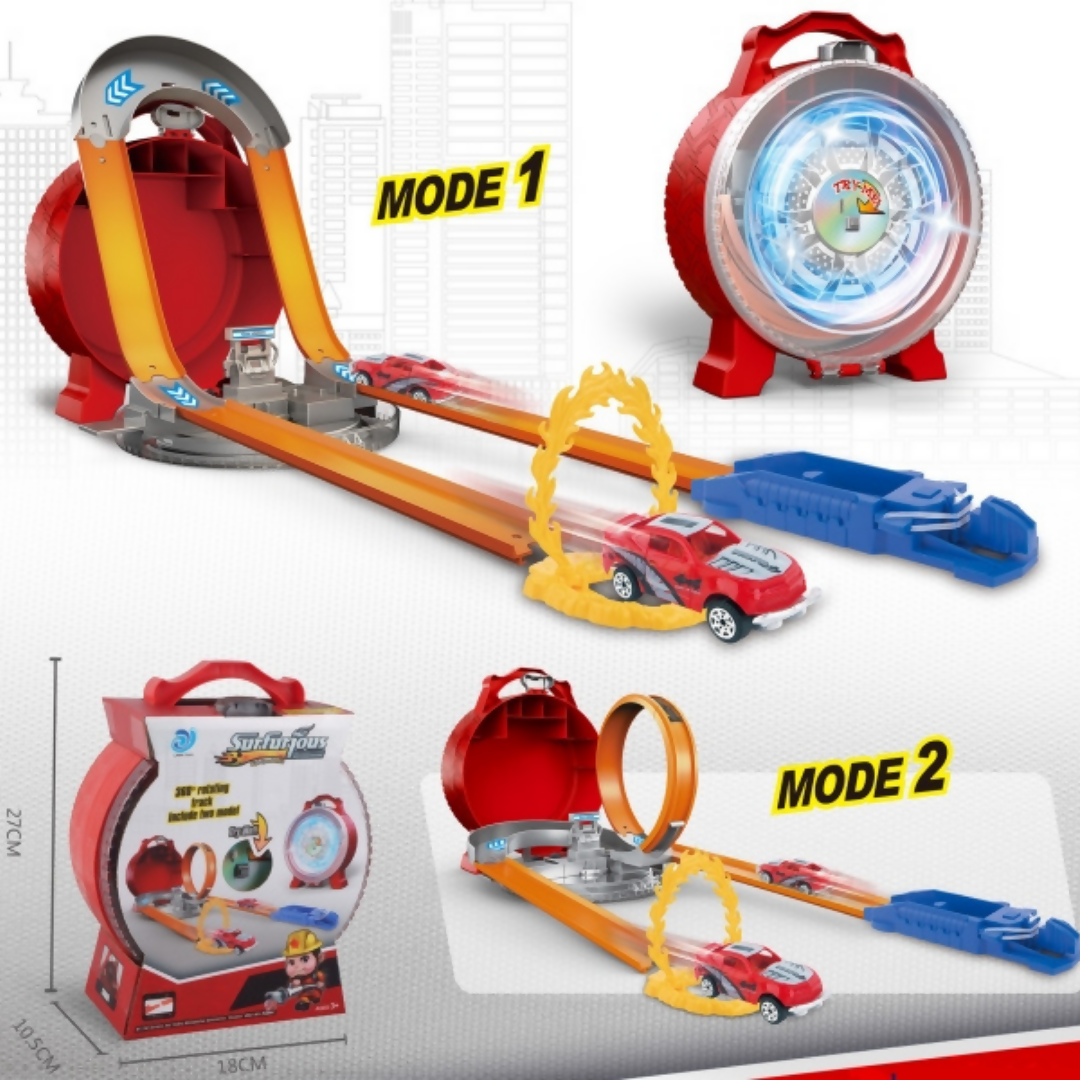 Pista de carreras transformable 2 en 1