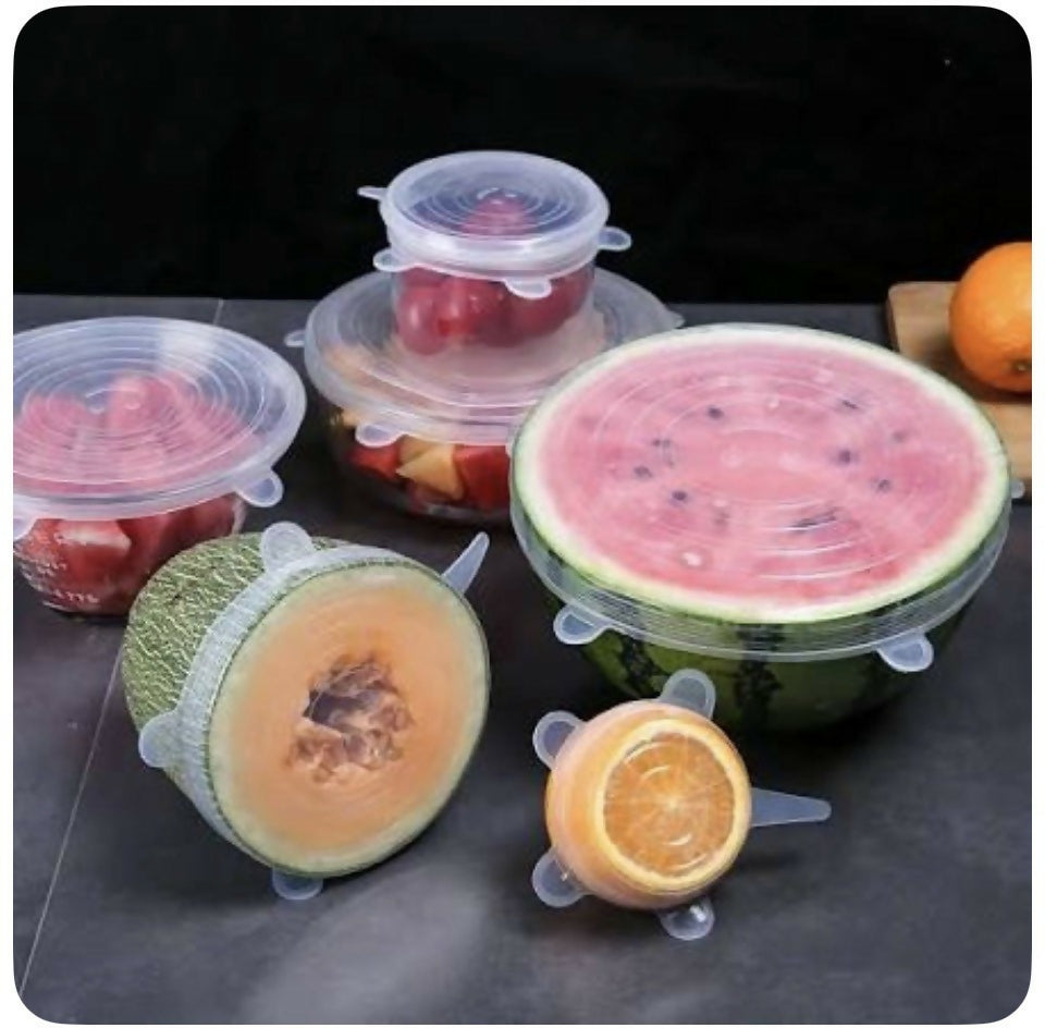 Tapaderas de Silicona para frutas Juego de 6.