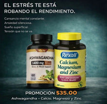 Ashwagandha + Calcio, Magnesio y Zinc