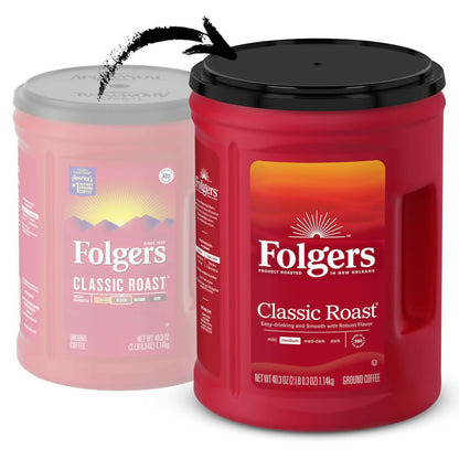 Café Tostado & Molido Folgers Classic Roast 40.3 Oz/ 1.14 Kg