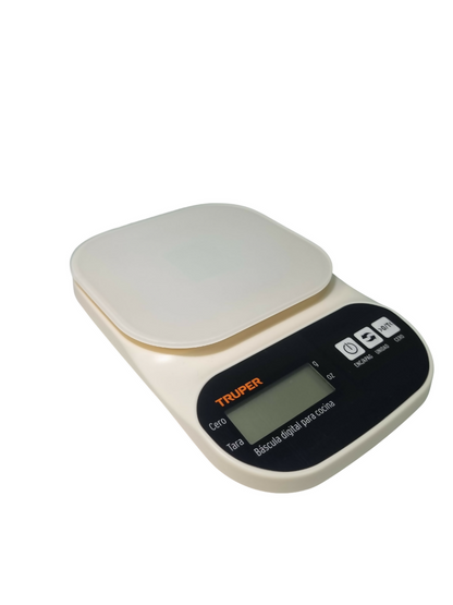 BASCULA DIGITAL 5KG PARA COCINA CON PLATO DE VIDIRIO