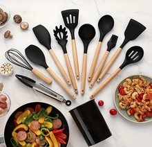 Set de utensilios de cocina de 12 piezas de silicona