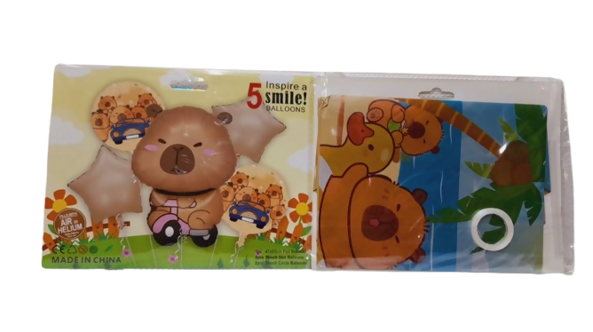 SET DE GLOBOS CAPIBARA