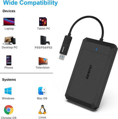 Caja de Disco Duro Externo SATA a USB