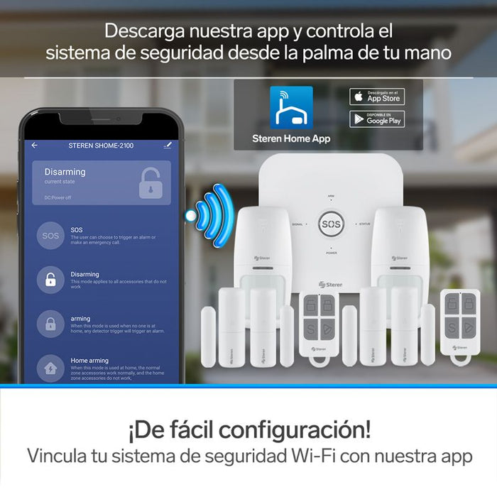 SISTEMA DE SEGURIDAD WIFI CON 6 SENS Y A