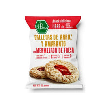 GALLETA DE ARROZ Y AMARANTO CON FRESA (PAQUETE CON 9 GALLETAS DOBLES) - EL PANAL