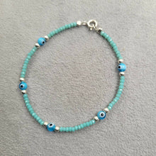 Pulsera Ojo Turco Rojo Plata 925
