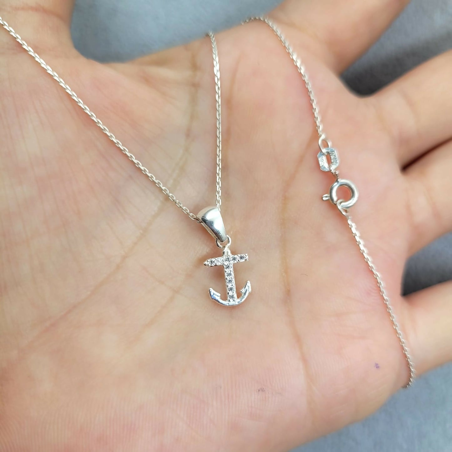 Cadena mas dije Ancla plata 925